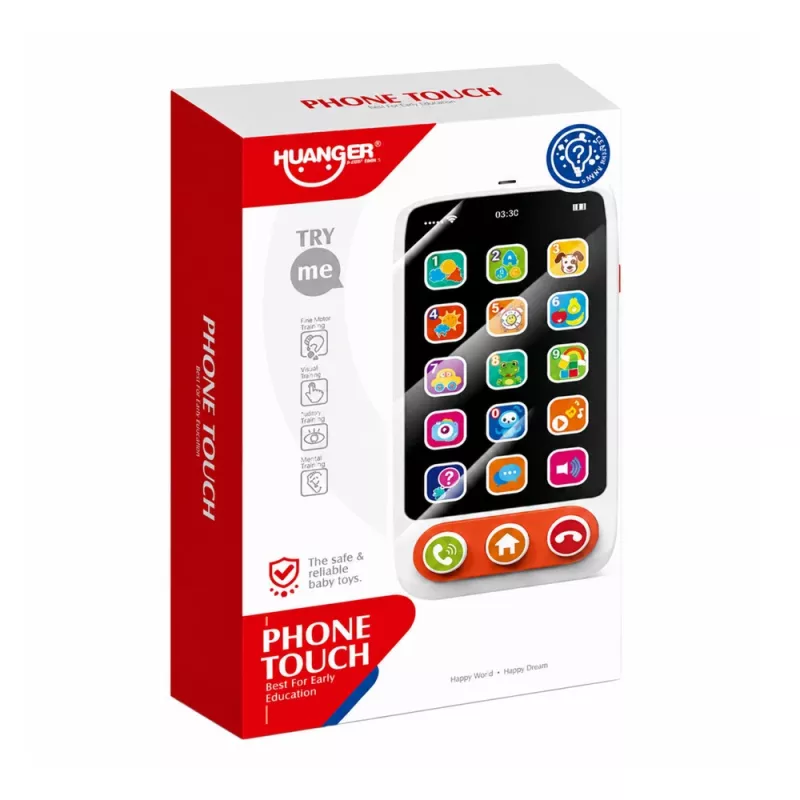 LEAN TOYS Smartphone giocattolo educativo interattivo per bambini con suoni e luci