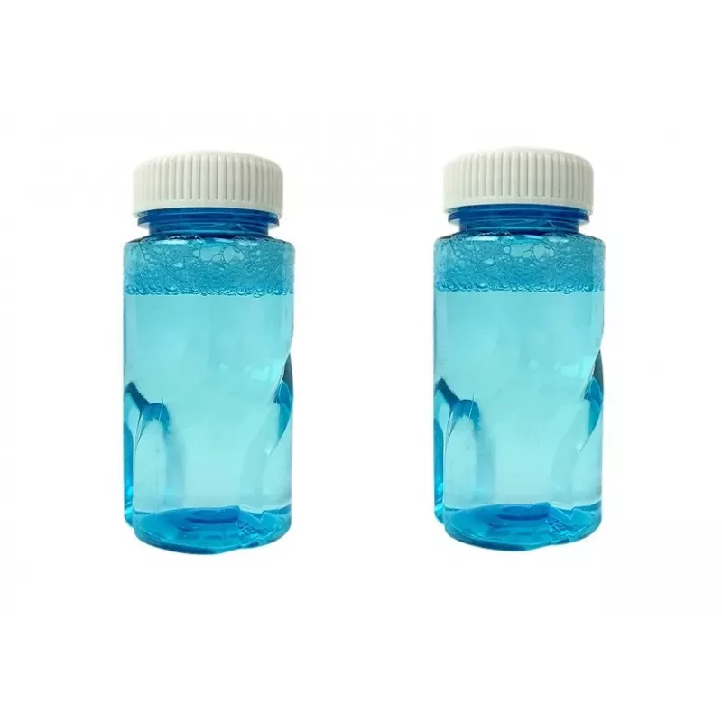 LEAN TOYS Pistola per bolle di sapone fenicottero blu