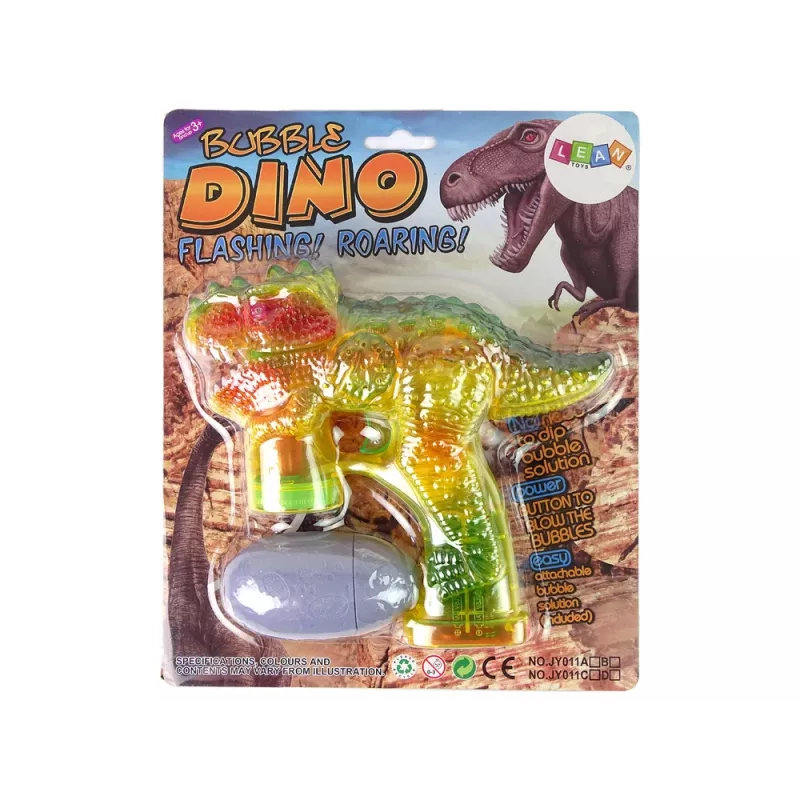 LEAN TOYS macchina per bolle di sapone dinosauro 1x uovo