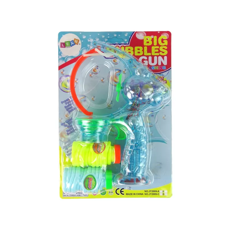 LEAN TOYS Pistola per bolle di sapone 24 cm luce e suono