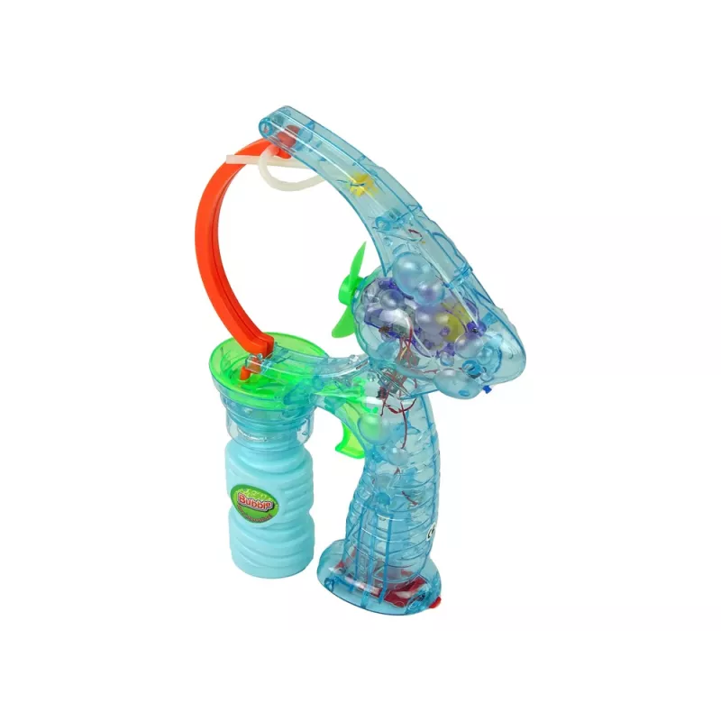 LEAN TOYS Pistola per bolle di sapone 24 cm luce e suono