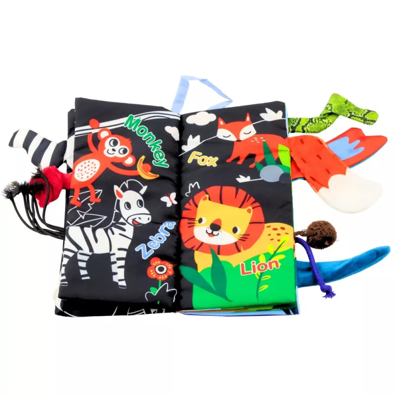 LEAN TOYS Libro morbido educativo animali fruscianti per neonati