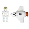 LEAN TOYS Space Mission Cosmos set di gioco 4 elementi – razzo, astronauta, rover e bandiera (4 pezzi, da 3 anni)