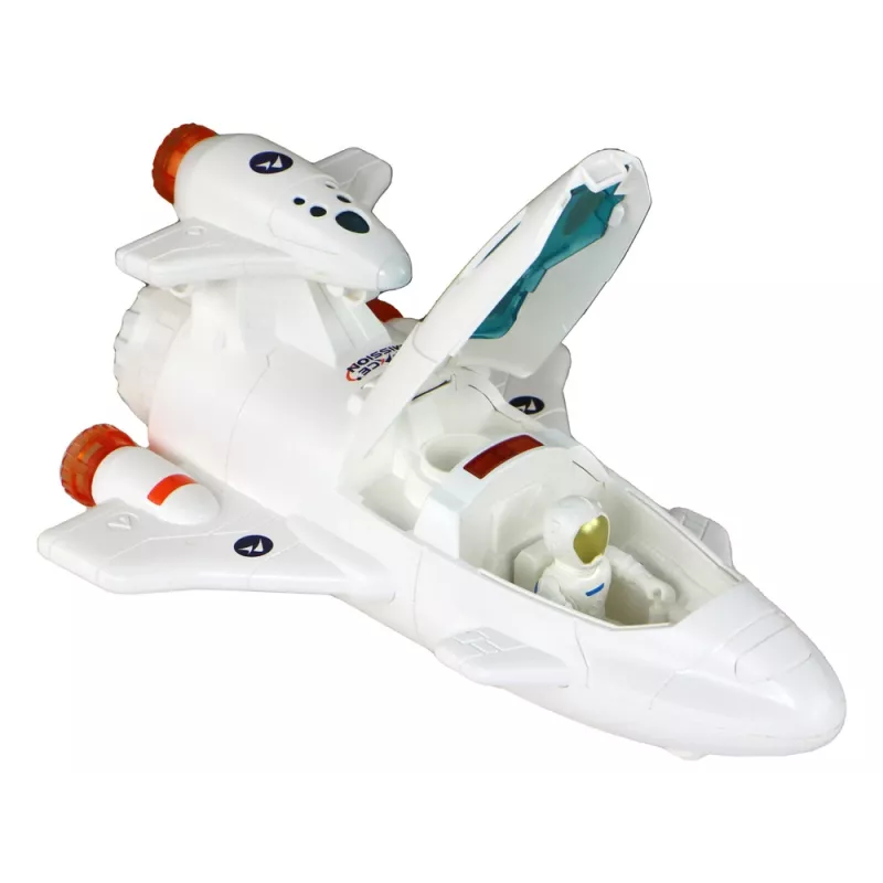 LEAN TOYS Space Mission Cosmos set di gioco 4 elementi – razzo, astronauta, rover e bandiera (4 pezzi, da 3 anni)