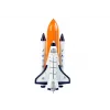 LEAN TOYS razzo spaziale con astronave in metallo - a retrocarica, effetti luce e suono, set giocattolo aerospaziale