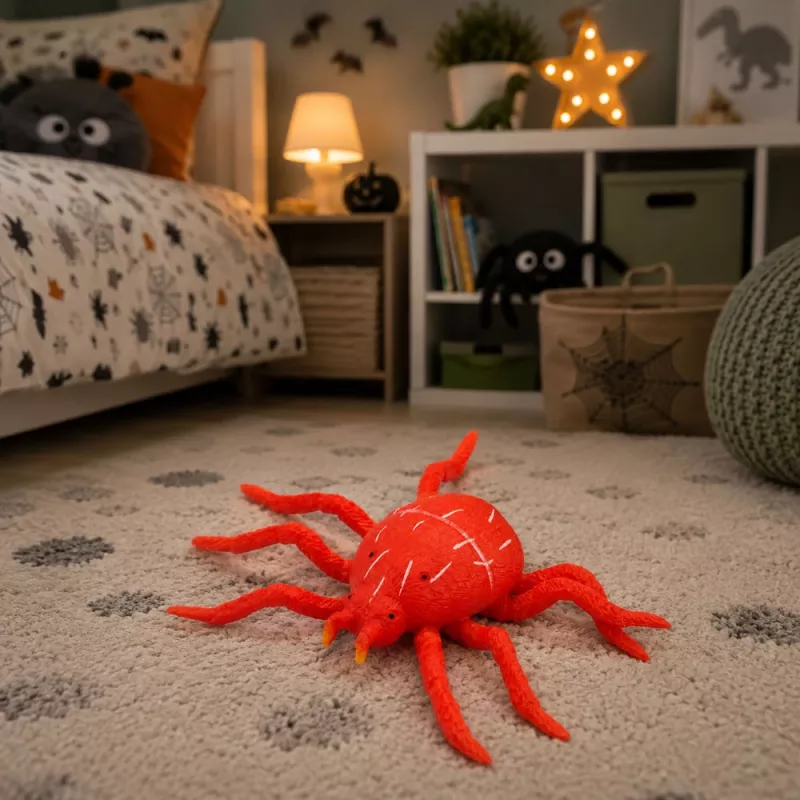 LEAN TOYS Spider Red Figura in gomma estensibile realistica 12 cm