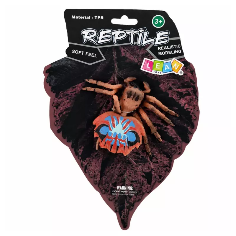 LEAN TOYS Spider Tarantula Figura in gomma estensibile realistica 12 cm