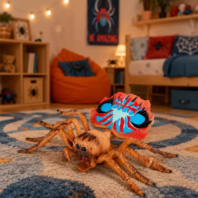 LEAN TOYS Spider Tarantula Figura in gomma estensibile realistica 12 cm