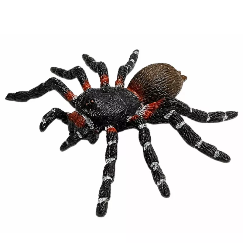 LEAN TOYS Spider Tarantula Figura in gomma estensibile realistica nera 10 cm