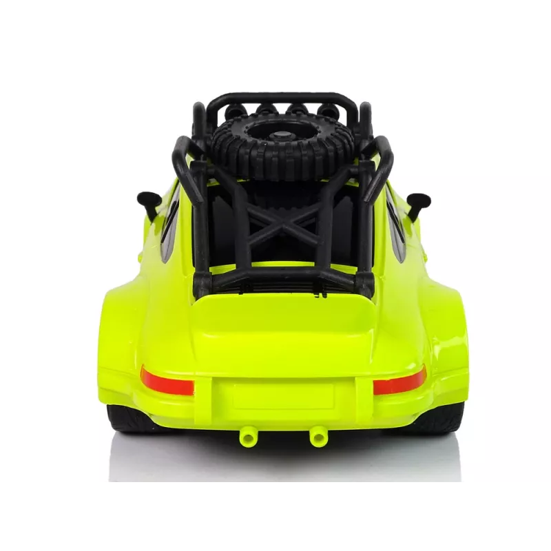 LEAN TOYS Auto sportiva 1:18 verde ruota di scorta pilota