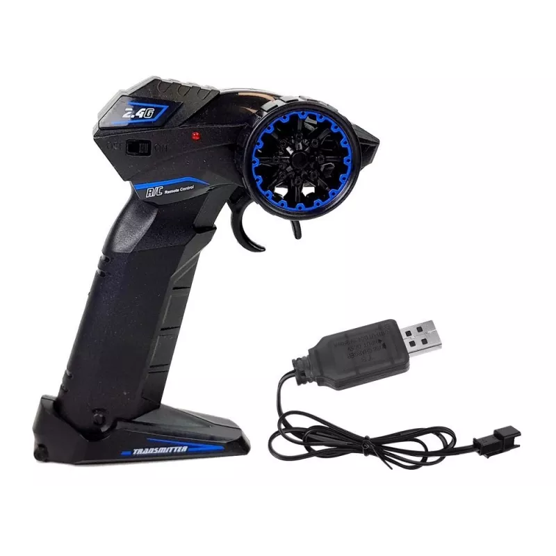 LEAN TOYS Moto sportiva radiocomandata 2.4G racer portata 35m blu