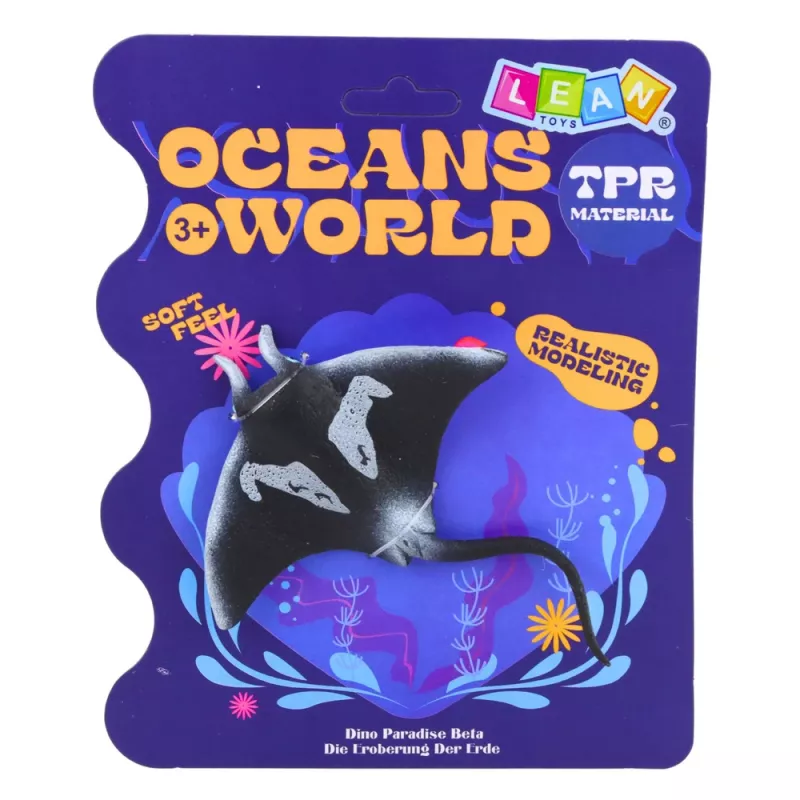 LEAN TOYS Razza pesce gomma figura estensibile pesce oceanico realistico 13cm