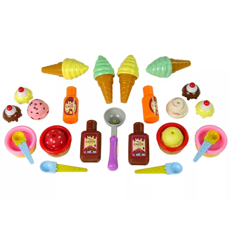 LEAN TOYS Set dolciumi gelato cupcake salse cucchiai