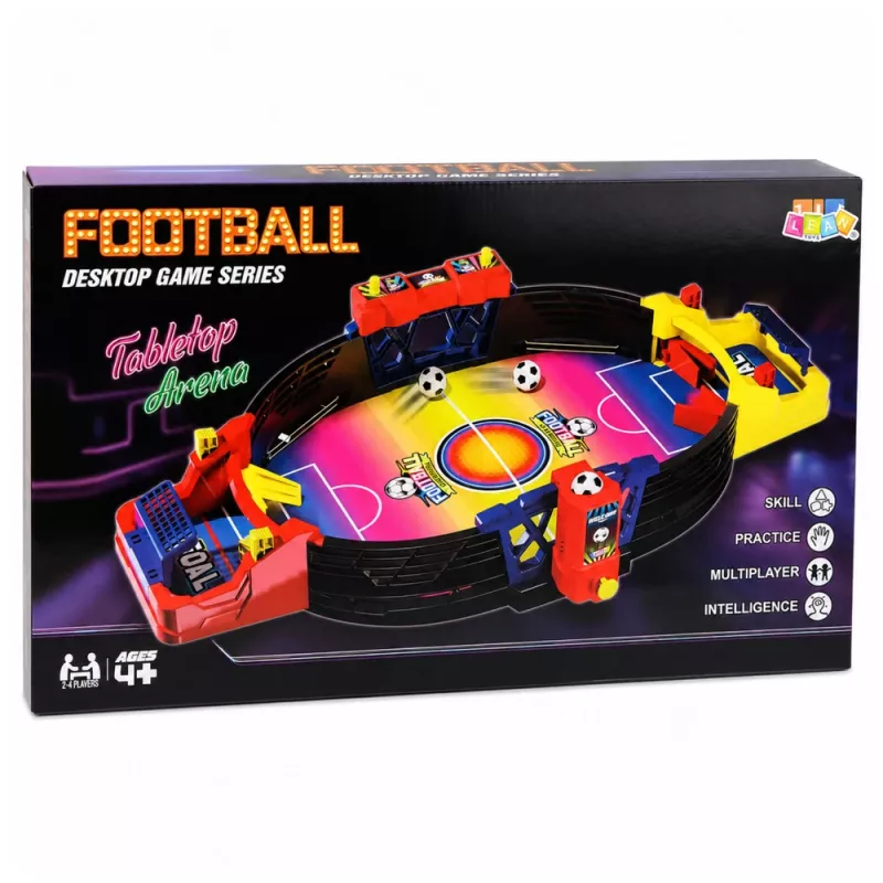 LEAN TOYS calcio balilla arcade per 2 giocatori - compatto con 18 giocatori, aste in acciaio e tabellone segnapunti