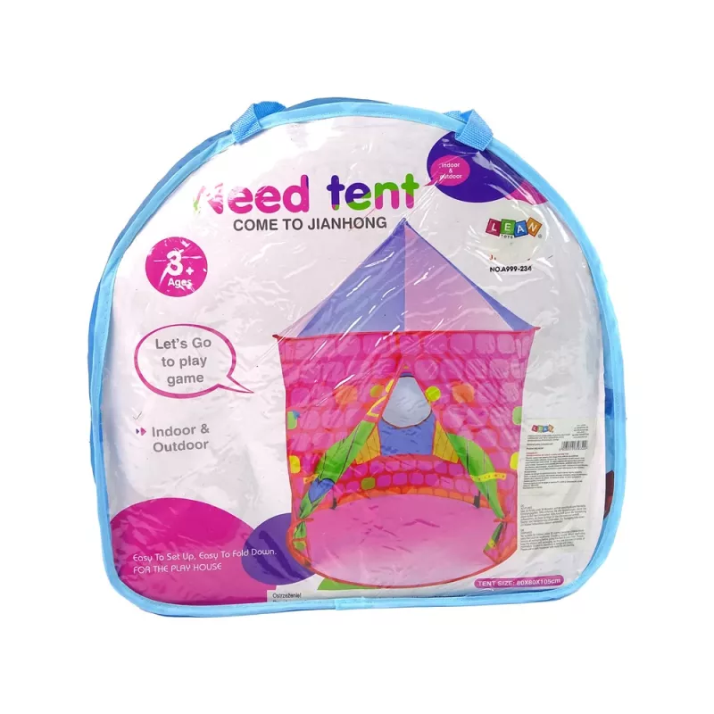 LEAN TOYS Castello principesse tenda base per bambini rosa