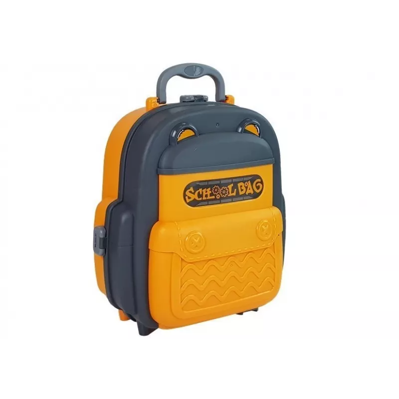 LEAN TOYS Set attrezzi zaino officina arancione e grigio