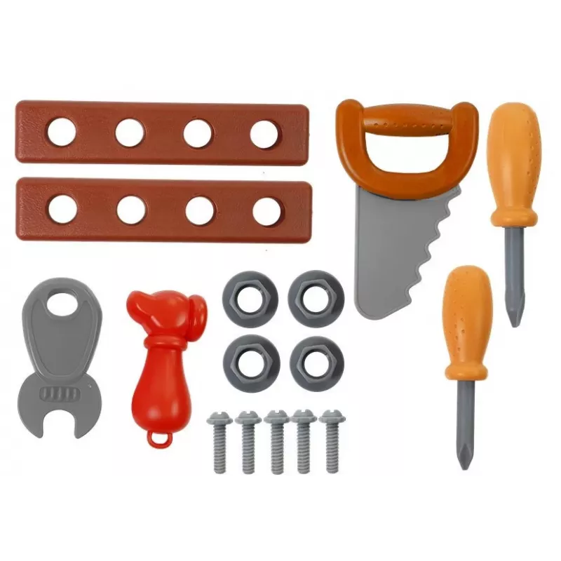LEAN TOYS Set attrezzi in trolley officina sega cacciaviti