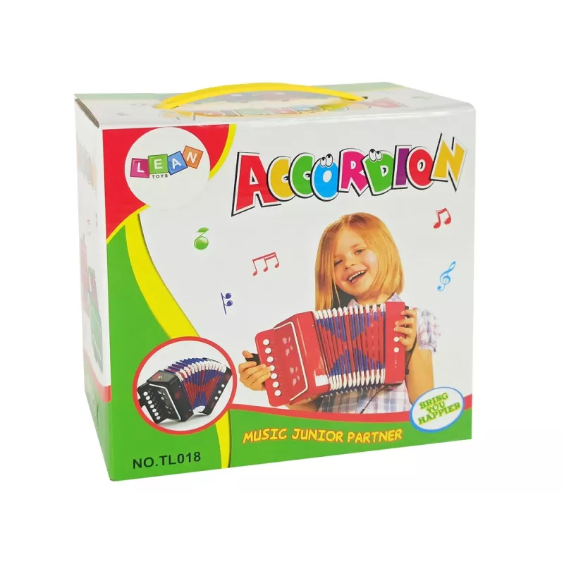 LEAN TOYS fisarmonica giocattolo per piccoli musicisti, blu (modello 9423)