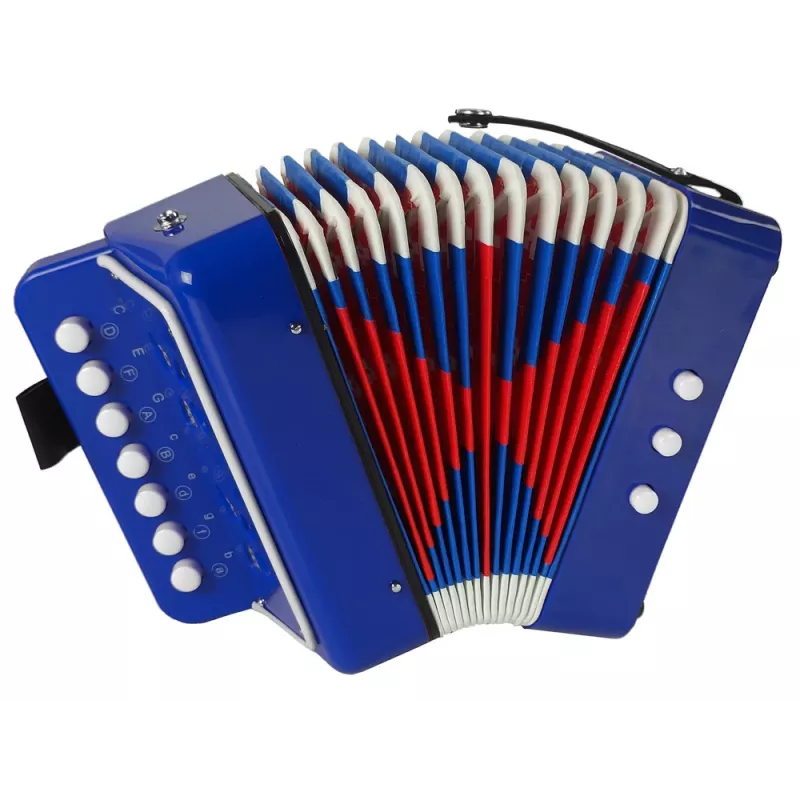 LEAN TOYS fisarmonica giocattolo per piccoli musicisti, blu (modello 9423)