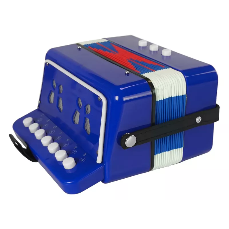 LEAN TOYS fisarmonica giocattolo per piccoli musicisti, blu (modello 9423)