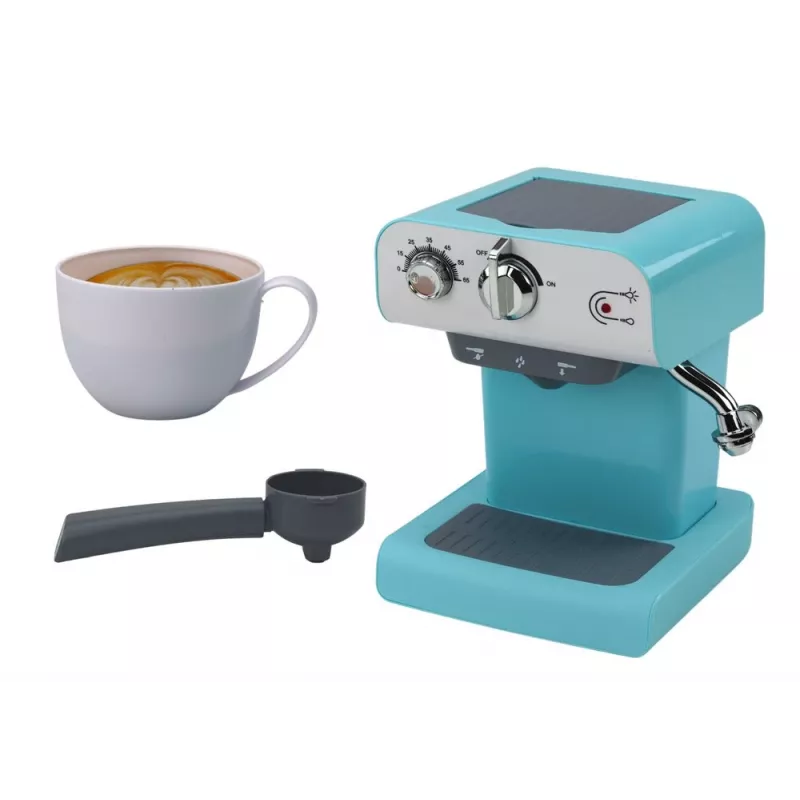 LEAN TOYS Macchina da caffè giocattolo elettrodomestici acqua vapore turchese