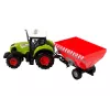 LEAN TOYS Trattore fattoria con rimorchio per cereali rimovibile suono verde