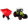 LEAN TOYS Trattore fattoria con rimorchio per cereali rimovibile suono verde