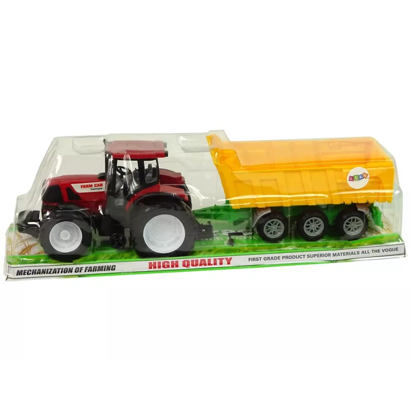 LEAN TOYS Trattore ribaltabile rosso trattore giallo 50 cm
