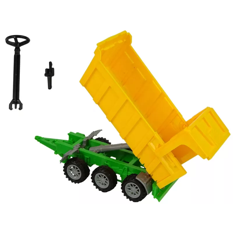 LEAN TOYS Trattore ribaltabile rosso trattore giallo 50 cm