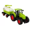 LEAN TOYS Trattore con grande rimorchio Green Farm