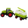 LEAN TOYS Trattore con grande rimorchio Green Farm