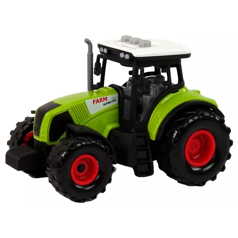 LEAN TOYS Trattore con rimorchio auto da fattoria