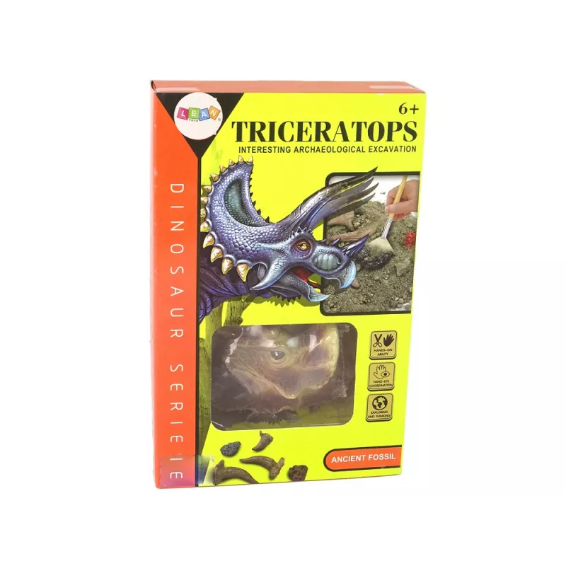 LEAN TOYS Triceratopo dinosauro set di scavo ed educativo