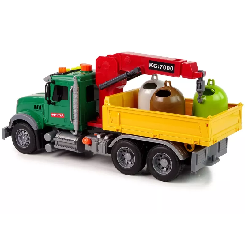 LEAN TOYS Camion auto gru trasporto cassonetto suono