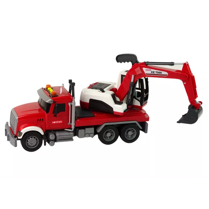 LEAN TOYS Camion con escavatore trattore escavatore suono luce