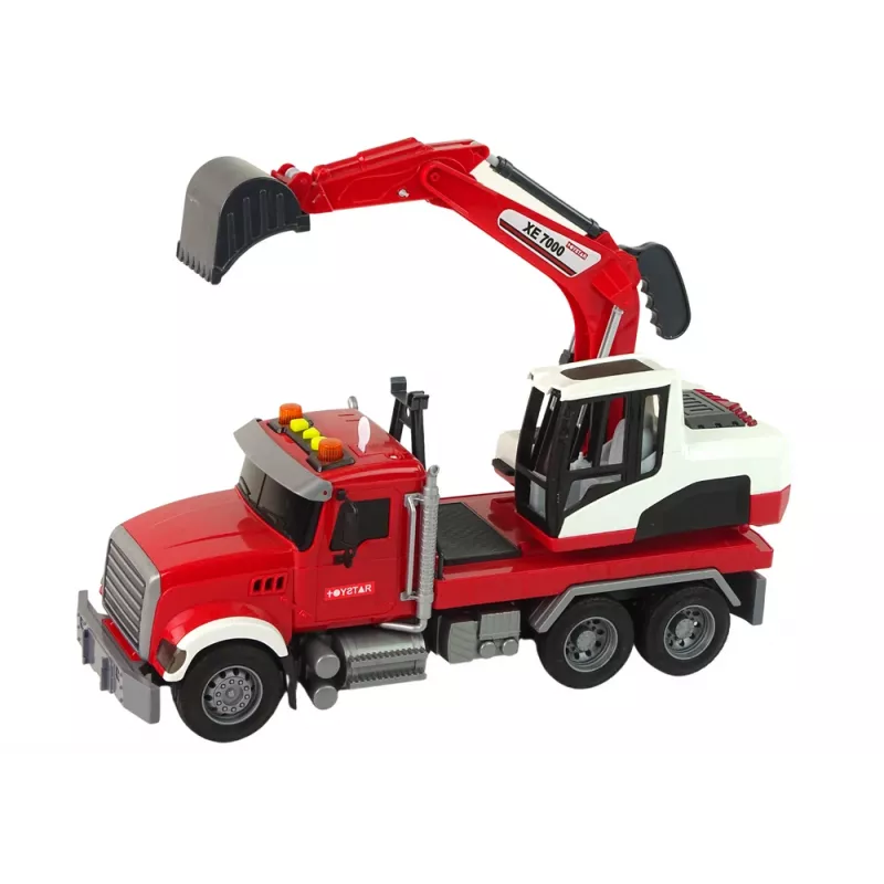 LEAN TOYS Camion con escavatore trattore escavatore suono luce