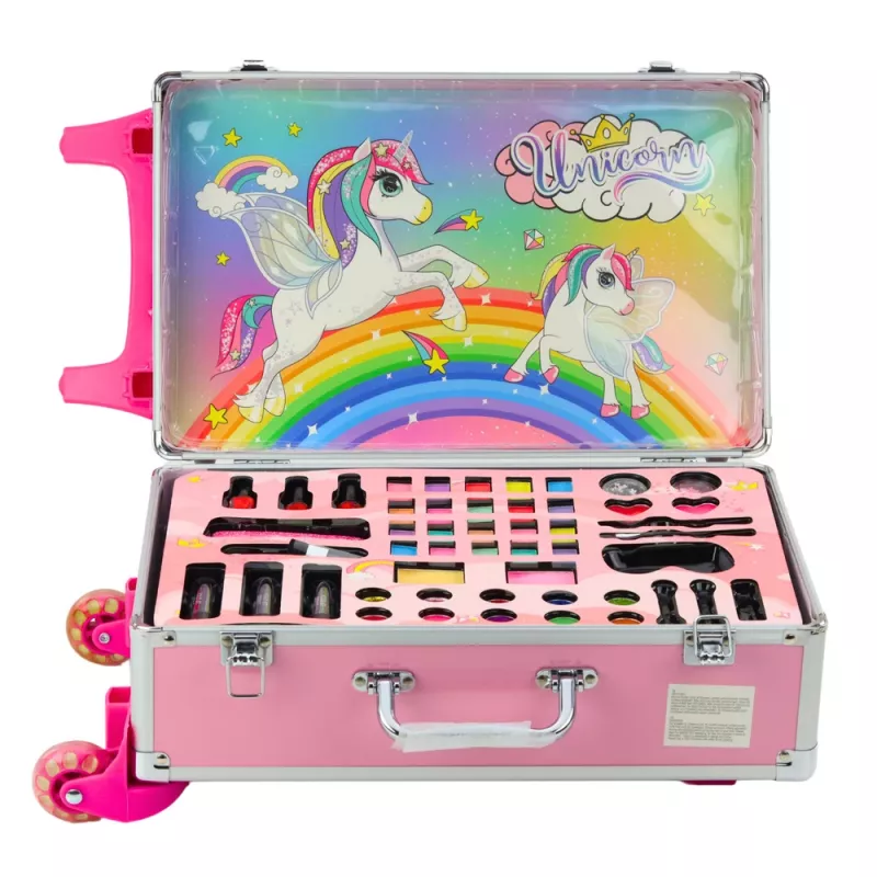 LEAN TOYS trolley rosa unicorno set beauty