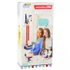 LEAN TOYS aspirapolvere verticale set pulizia per bambini con luce e suoni, stazione bianca