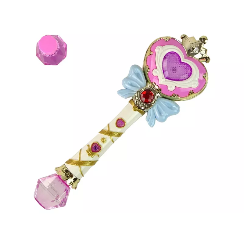 LEAN TOYS Bastoncino per bolle di sapone con luci e suoni rosa