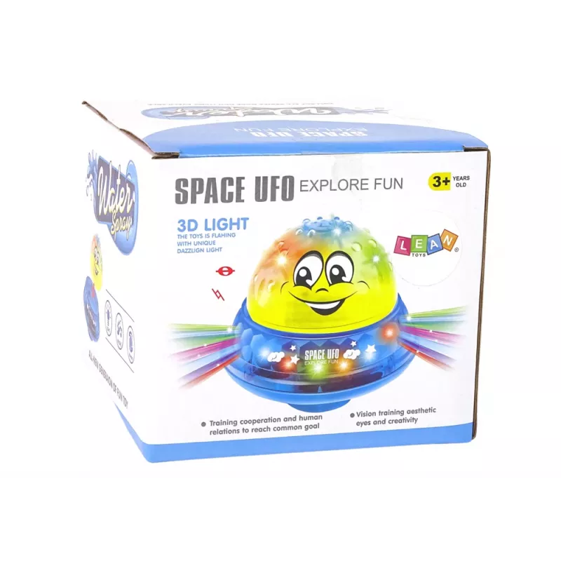 LEAN TOYS Palla d'acqua UFO diodi musica felice rosa