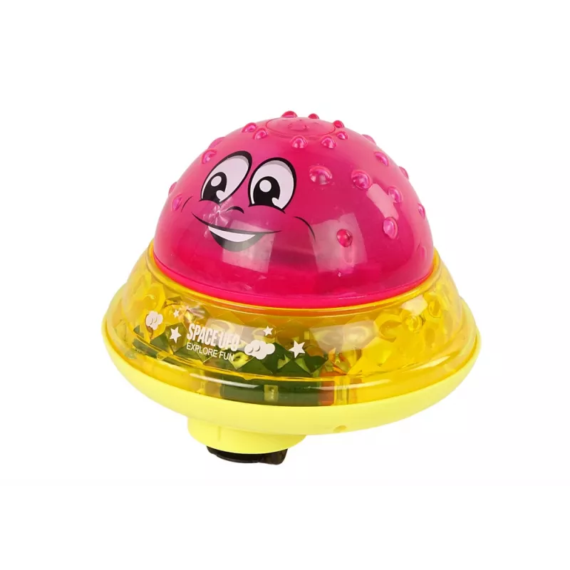 LEAN TOYS Palla d'acqua UFO diodi musica felice rosa