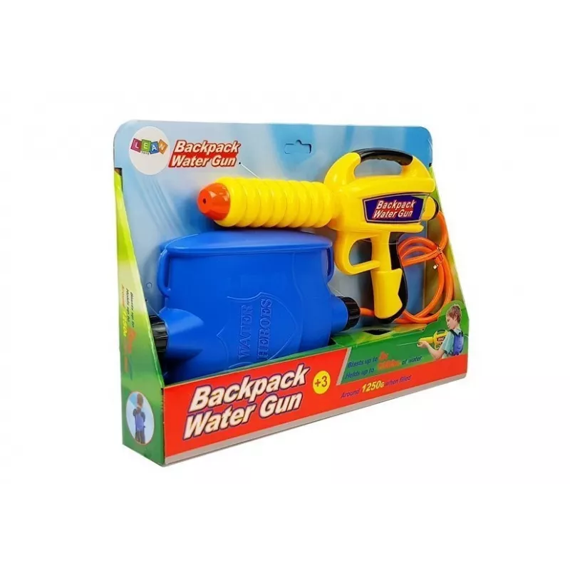 LEAN TOYS Pistola ad acqua con serbatoio da 1080 ml giallo-blu
