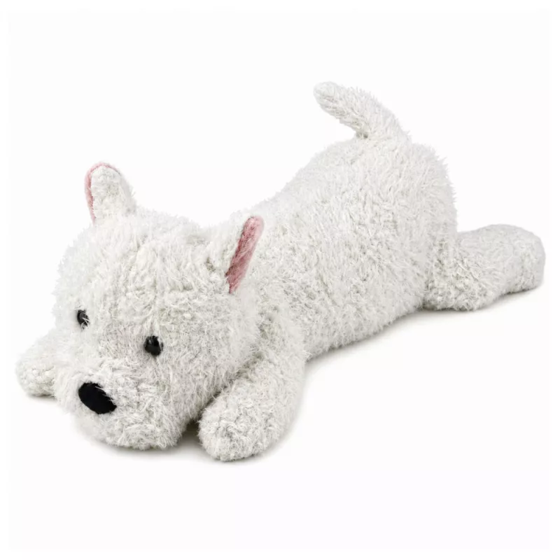LEAN TOYS West Highland White Terrier Peluche cane peluche, bianco, 40 cm