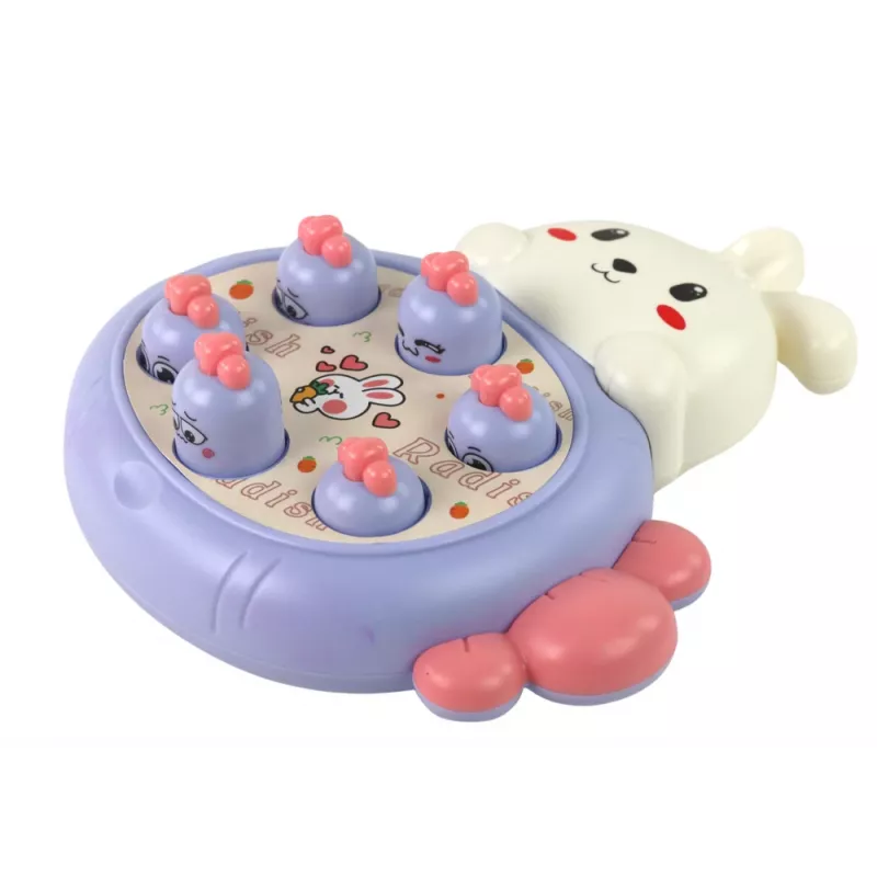 LEAN TOYS Whac-A-Mole gioco arcade viola coniglio che colpisce le carote