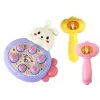 LEAN TOYS Whac-A-Mole gioco arcade viola coniglio che colpisce le carote