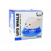 LEAN TOYS Balena spruzza acqua con supporto giocattolo da bagno bianco