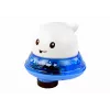 LEAN TOYS Balena spruzza acqua con supporto giocattolo da bagno bianco
