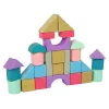 LEAN TOYS Mattoncini in legno colori pastello 28 pezzi castello