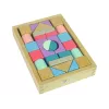 LEAN TOYS Mattoncini in legno colori pastello 28 pezzi castello