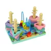 LEAN TOYS Mattoncini in legno incastro mare mondo perline educative